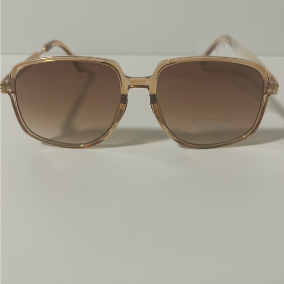 Retro Brown Oversized Square Sunglasses - Picture 2 of 4